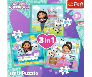 Trefl Gabbyin domeček pro panenky 3v1 puzzle s aktivitami