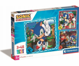 Clementoni Puzzle 3x48 dílků Sonic