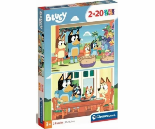 Clementoni Puzzle 2x20 dílků Bluey