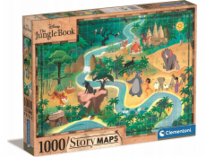 Clementoni Puzzle z 1000 dílků s mapou příběhu a knihou džunglí