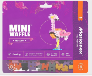 Marioinex Mini vaflové kostky Nature - Plameňák 50 kusů