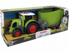 MALIK Traktor Claas s koňským přívěsem Šťastní lidé