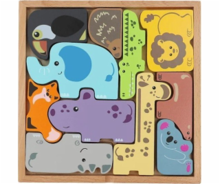 Trefl Drewno Dřevěné puzzle se zvířaty z posádky zoo