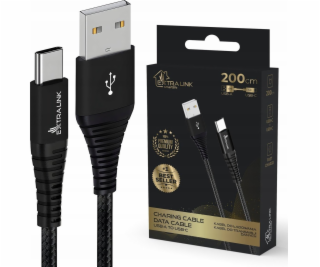 Extralink Pletený kabel USB typu A na USB typu C Smart Li...