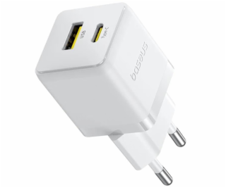 Nabíječka do sítě Baseus Palm 30W, 1xUSB, 1xUSB-C bílá