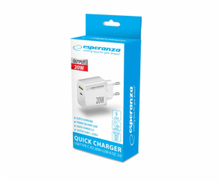 Esperanza EZC105W Síťová nabíječka 20W Bílá