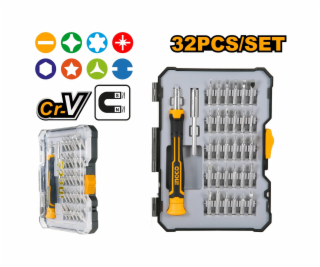 Ingco HKSDB0348 Šroubovák ráčna + bity sada 32ks CrV