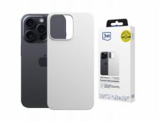 3MK Silikonový kryt Hardy MagSilicone pro Apple iPhone 15 Pro, stříbrný