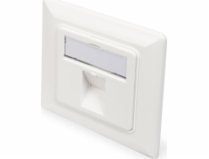 DIGITUS Zásuvka modulární 1 port, neosazená pod omítku, German 80x80, centr.plate 50x50 úhlový