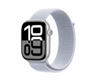 Apple Watch S10 Cell/42mm/Silver/Sport Band/Blue Cloud