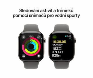 Apple Watch Series 10 GPS + Cellular 42mm Přírodní titan ...