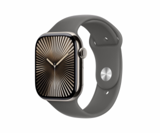 Apple Watch S10 Cell/46mm/Natural/Sport Band/Stone Grey/-S/M