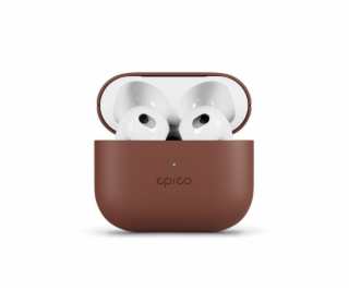 Epico Leather Case Airpods 4 - hnědá