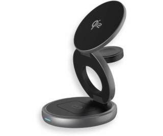 LMP Twist 3-in-1 Wireless Qi2 Charging Station - Black