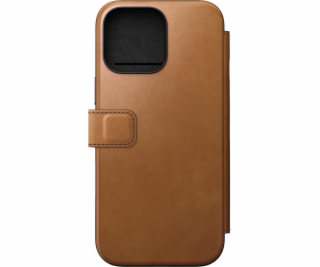Nomad Modern Leather Folio, anglická hnědá-C - iPhone 16 Pro