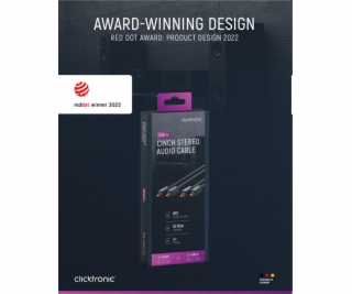 ClickTronic HQ OFC kabel 2x CINCH - 2x CINCH RCA, M/M, 1m