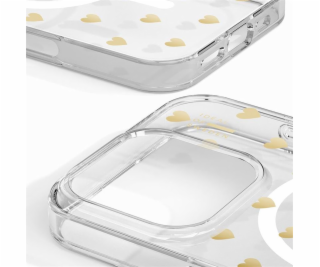 iDeal Fashion Clear Case MagSafe iPhone 16 Pro Golden Hearts