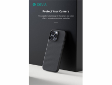 Deví kryt Kevlar Ultra-Thin Magnetic Shockproof Case pro iPhone 16 Plus - Black