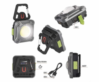 EMOS COB LED nabíjecí pracovní reflektor P4543, 1200lm, 2...