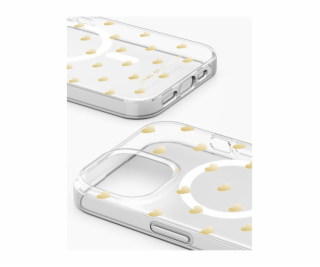 iDeal Fashion Clear Case MagSafe iPhone 15 Pro Golden Hearts