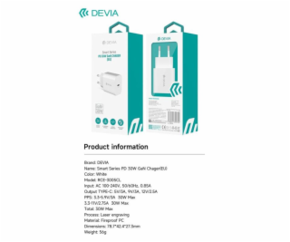 Deví síťová nabíječka Smart series PD Quick Charger 30W -...