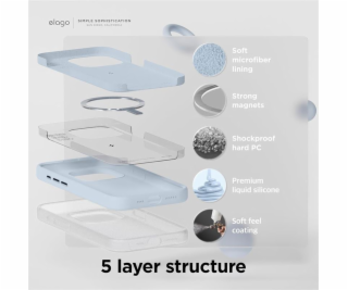 Elago kryt Silicone Case Magsafe pro iPhone 15 - Light Blue