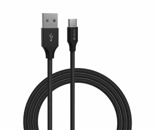 Deví kabel USB-A to USB-C Gracious Woven Cable 2m - Black