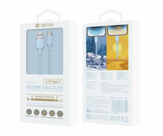 Deví kabel USB-A to USB-C Jelly Series Silicone Cable 1.2...