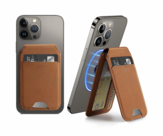 ESR Vegan Leather Magnetic Wallet Stand - Tan Suede