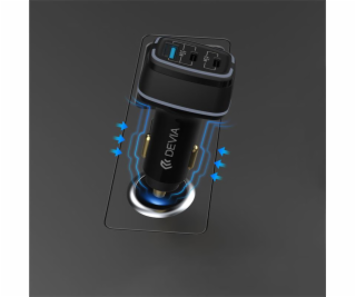 Deví nabíječka do auta Extreme Speed Series 115W USB+2C F...