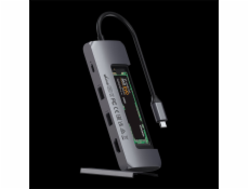 Satechi USB-C Hybrid Multiport adaptér s SSD enclosure - Space Gray Aluminium
