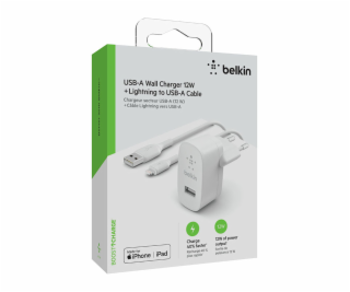 Belkin Boost Charge USB-A Wall Charger 12W + 1m USB/Light...