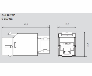 Legrand LINKEO Keystone Cat6, stíněný STP, 180st svork., ...