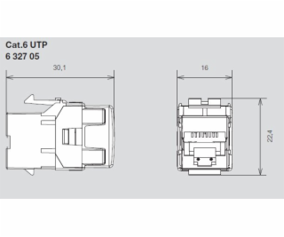Legrand LINKEO Keystone Cat6, nestíněný UTP, 180st svork....