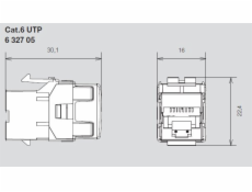 Legrand LINKEO Keystone Cat6, nestíněný UTP, 180st svork., typ 110, bílý