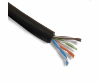 LEXI kabel UTP, Cat5E, drát, OUTDOOR doublejacket PVC+PE,...