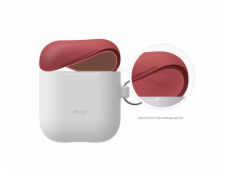 Elago Airpods Silicone Duo Hang Case - NightGlow/Italian Rose, Coral Blue