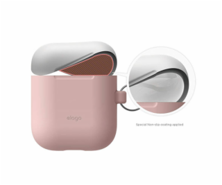 Elago Airpods Silicone Duo Hang Case - Pink/White, Pastel...