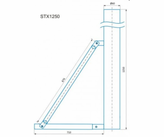 CSAT STX1250, stojan - kovová trojnožka, výška 125cm