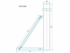 CSAT STX1250, stojan - kovová trojnožka, výška 125cm