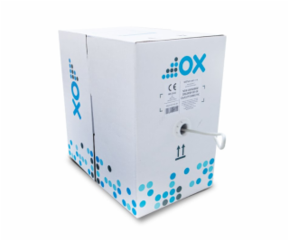 OXnet kabel UTP, Cat5E, lanko, PVC, box 305m - šedá