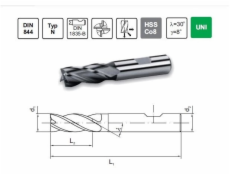 Fanar stopková fréza NFPA FI 10,0 22/72 Z4 HB10 HSSE DIN 844