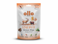 OLLO Air-Dried Energy Venison strips - pamlsek pro psa - 80g