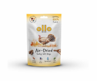 OLLO Air-Dried Turkey strips - pamlsek pro psa - 80g
