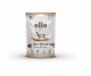 OLLO Air-Dried Venison strips - pamlsek pro psa - 80g
