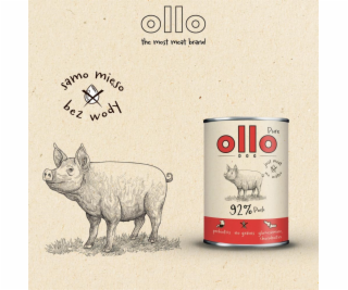 OLLO Pure Pork - vlhké krmivo pro psy - 850g