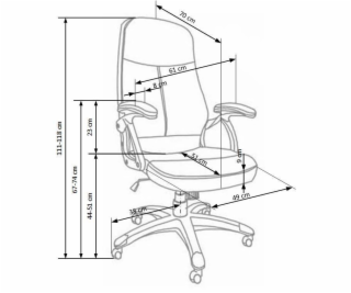 NENURODYTA_V ŽIDLE EDISON 111-118X64X111-118 ČERNÁ