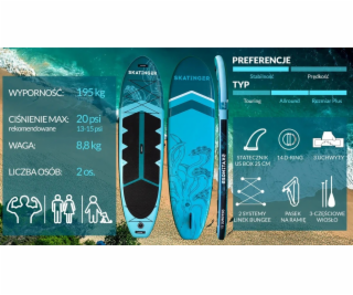 Deska SUP SKATINGER Octopus 335x86x15 cm Allround