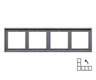 Čtyřmístný rám LIREGUS MODERN, matně černá