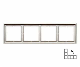 Čtyřmístný rám LIREGUS MODERN, barva šampaňského